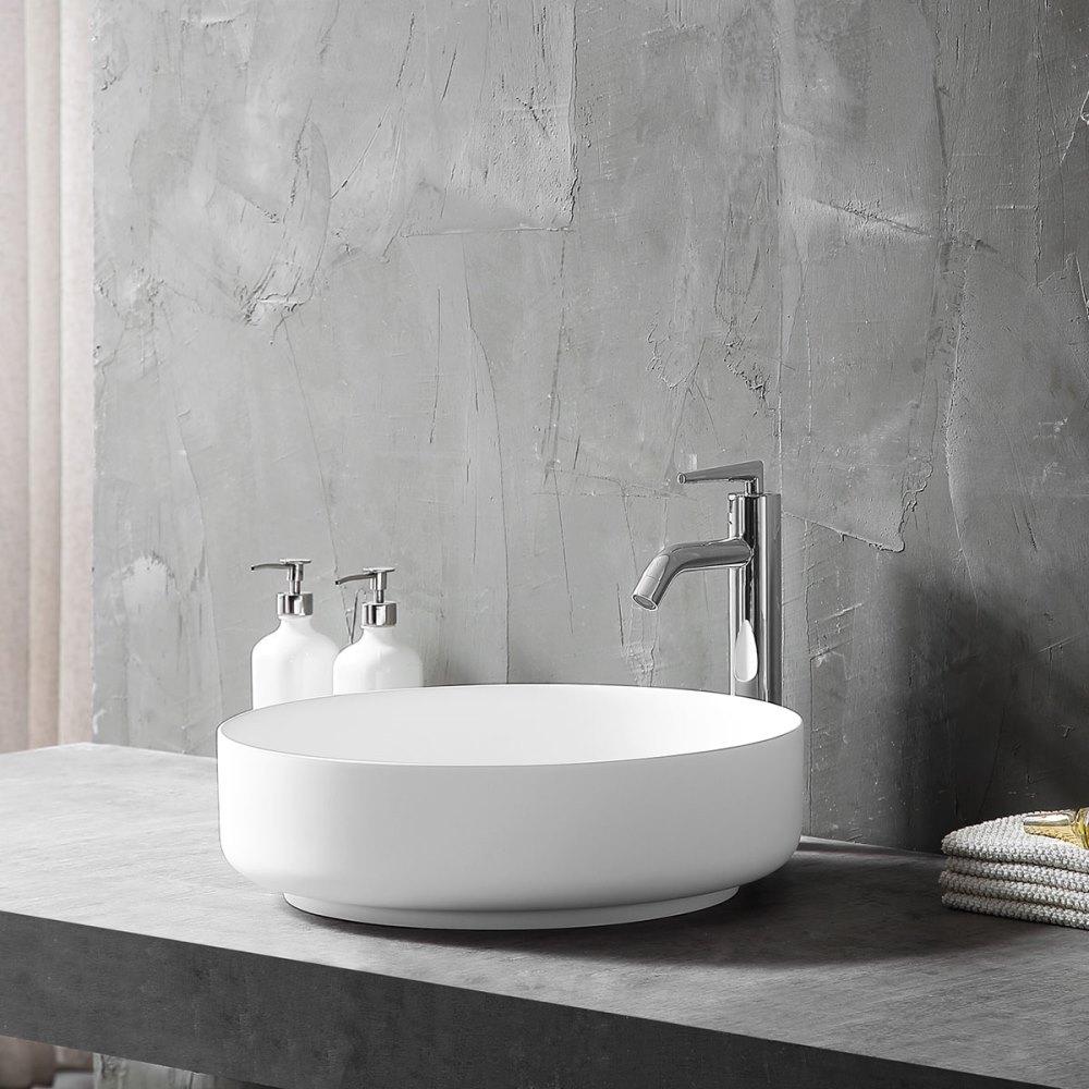Раковина накладная Vincea Solid Surface 45 Белый матовый — изображение 2
