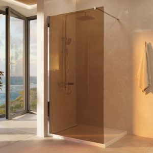 Душевая перегородка Vincea Walk-In Хром / Янтарное