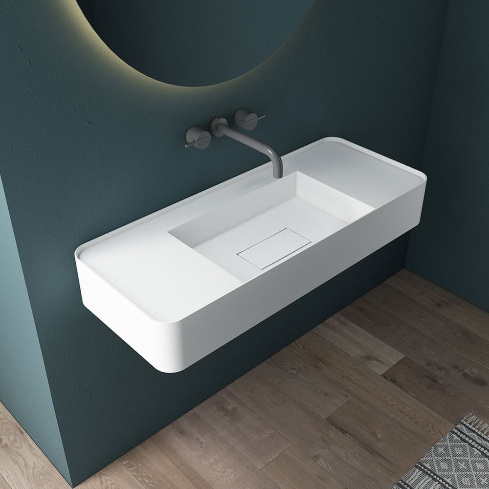 Раковина подвесная Vincea Solid Surface 120 Белый матовый