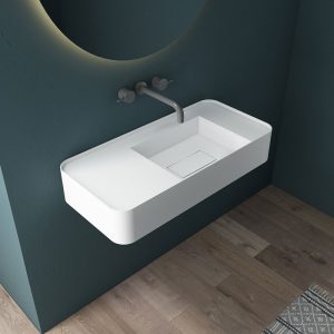 Раковина подвесная Vincea Solid Surface 80 Белый матовый
