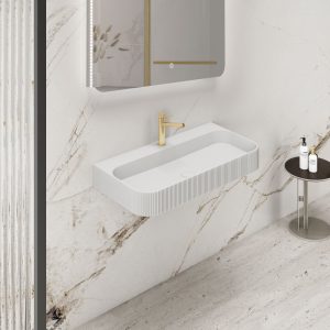 Раковина подвесная Vincea Solid Surface 75 Белый матовый